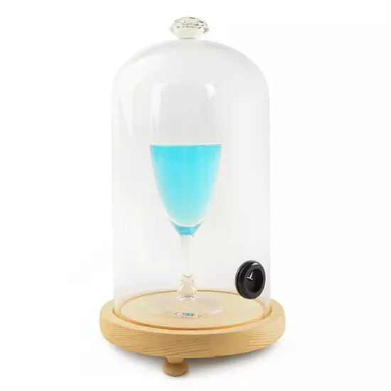 Ziva glass bell jar for smoking cocktails