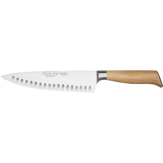 Burgvogel Oliva Line Chef&#39;s knife wide with dimples 20 cm