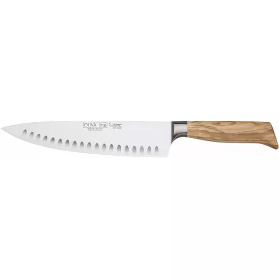 Burgvogel Oliva Line Chef&#39;s knife wide with dimples 23 cm