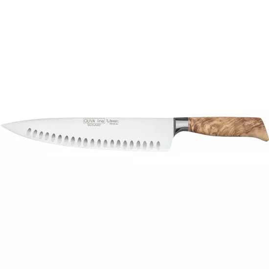 Burgvogel Oliva Line Chef&#39;s knife wide with dimples 26 cm