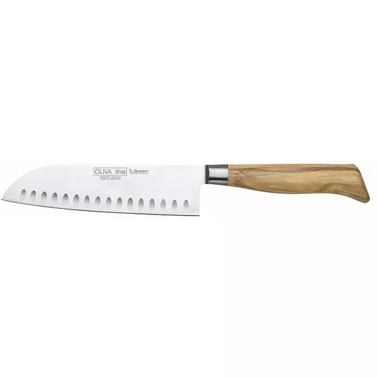 Burgvogel Oliva Line Chef&#39;s knife Santoku wide with dimples 18 cm